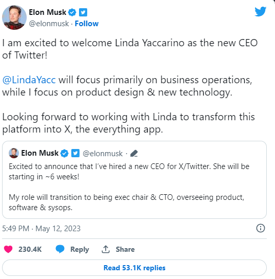 Qual è il nuovo CEO di Twitter?