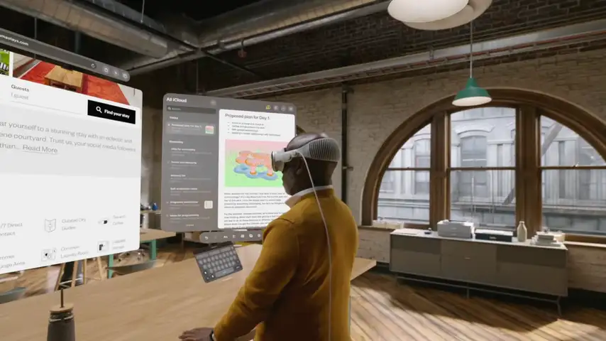 Il nuovo occhiale di Apple permette alle app di fluttuare proprio davanti ai tuoi occhi