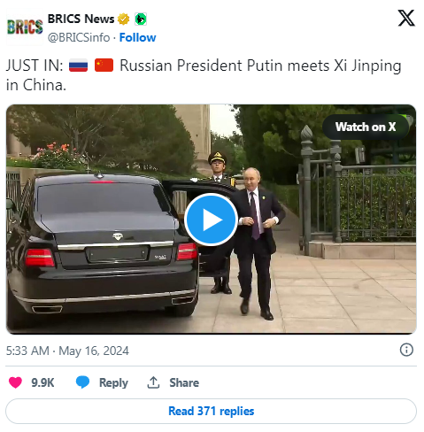 BRICS: Incontro tra i presidenti di Russia e Cina per porre fine al dollaro USA